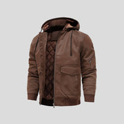 Lance Hooded Leather Jacket